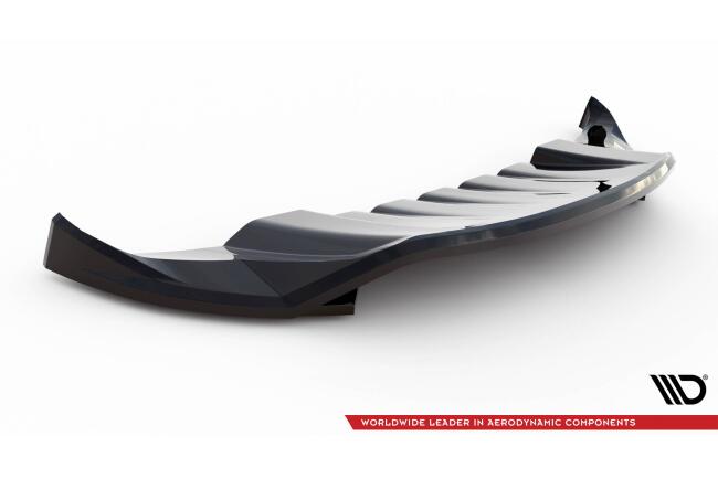 Maxton Design Frontlippe für Porsche Cayenne Mk2 Facelift schwarz Hochglanz