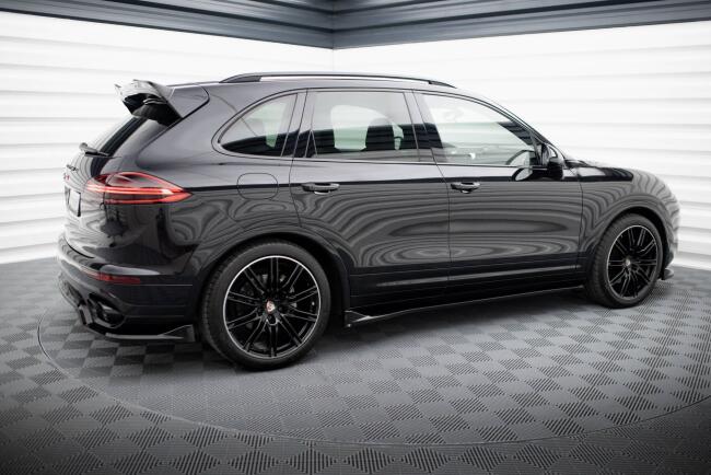 Maxton Design Seitenschweller (Paar) für Porsche Cayenne Mk2 Facelift Hochglanz schwarz