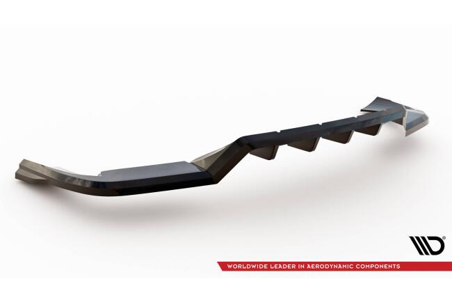 Maxton Design mittlerer Heckdiffusor DTM Look für Porsche Cayenne Sport Design Mk3 schwarz Hochglanz