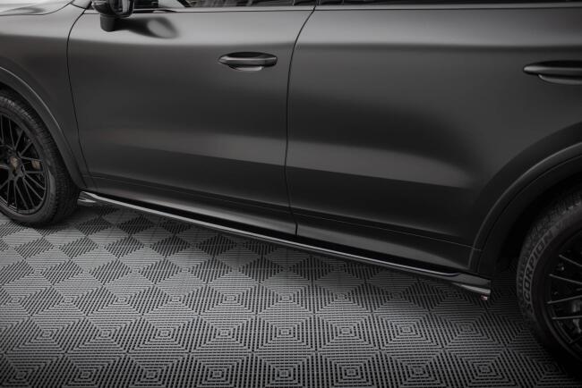 Maxton Design Seitenschweller für Porsche Cayenne Sport Design Mk3 schwarz Hochglanz