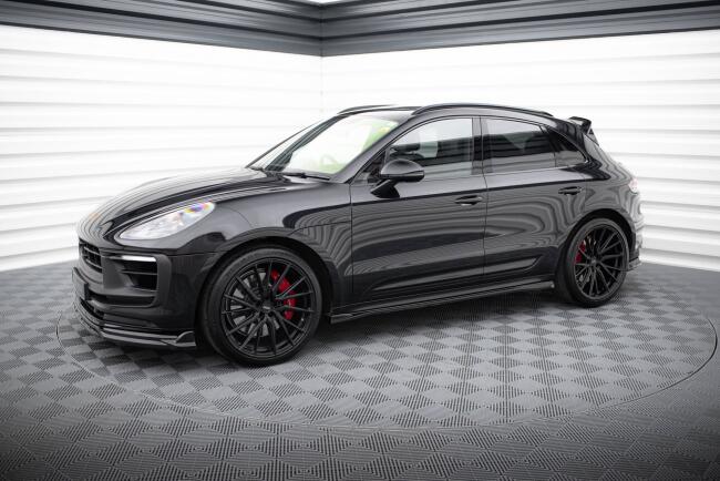 Maxton Design Seitenschweller (Paar) für Porsche Macan T Mk1 Facelift 2 Hochglanz schwarz