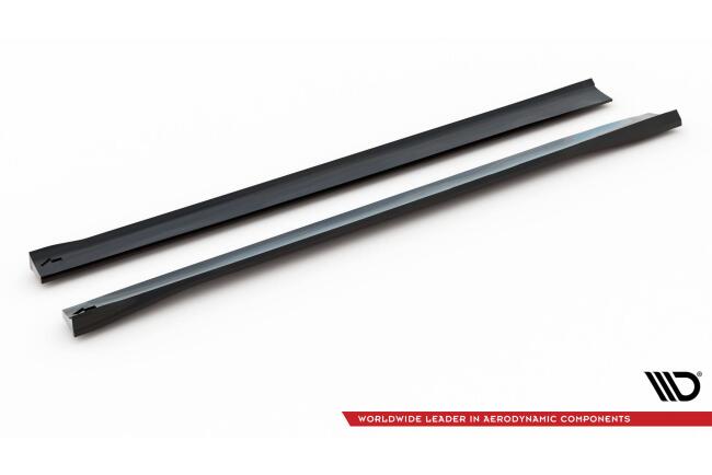 Maxton Design Seitenschweller für Porsche Macan T Mk1 Facelift 2   schwarz Hochglanz