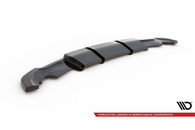 Maxton Design mittlerer Heckdiffusor DTM Look für Renault Clio RS Mk4 schwarz Hochglanz