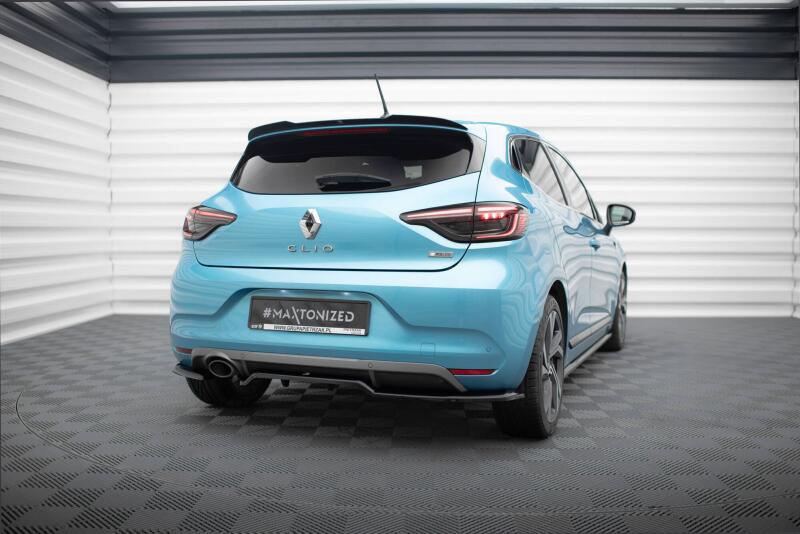 Maxton Design mittlerer Heckdiffusor DTM Look für Renault Clio R.S. Line Mk5 Hochglanz schwarz