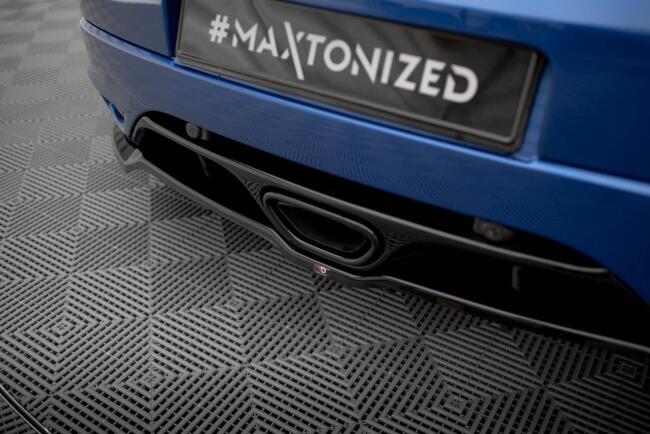 Maxton Design mittlerer Heckdiffusor DTM Look für Renault Megane RS Mk3 schwarz Hochglanz
