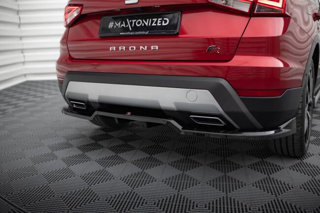 Maxton Design mittlerer Heckdiffusor DTM Look für Seat Arona FR Mk1 Hochglanz schwarz