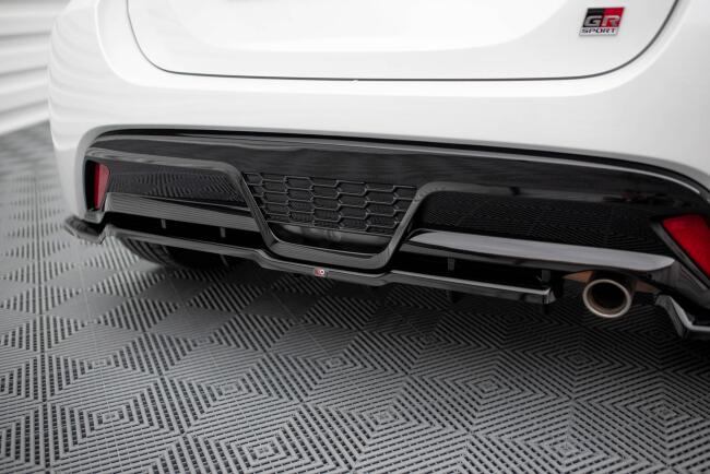 Maxton Design mittlerer Heckdiffusor DTM Look für Toyota Yaris GR Sport Mk4 schwarz Hochglanz