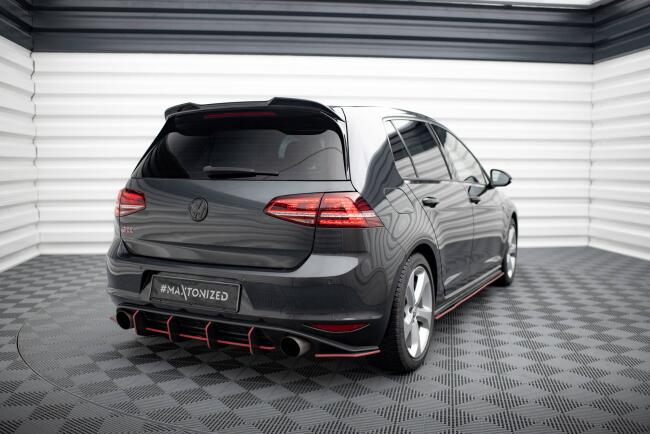 Maxton Design 3D Heckspoiler Lippe für VW Golf 7 GTI / GTD / R-Line / R 2013-2020 Hochglanz schwarz