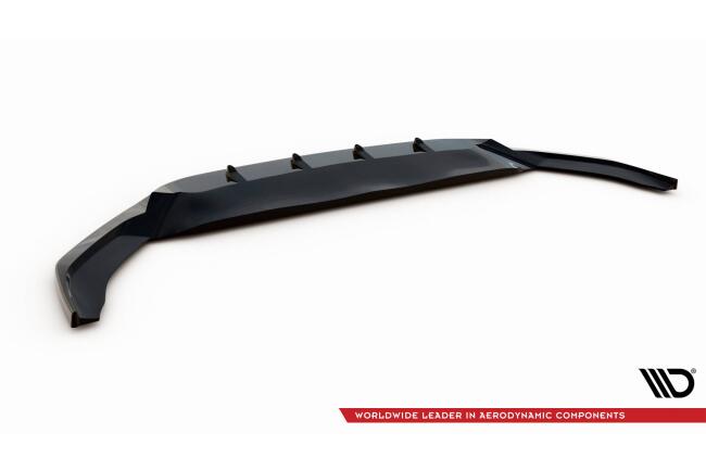 Maxton Design Frontlippe V.2 für Volkswagen Passat R-Line B8 Facelift Hochglanz schwarz
