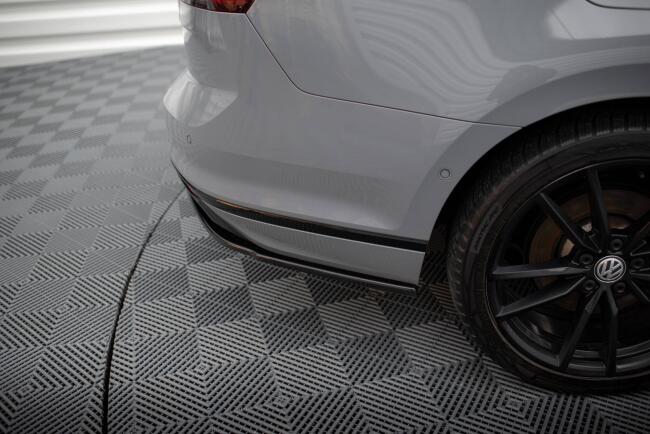 Maxton Design Diffusor Flaps für Volkswagen Passat R-Line B8 Facelift schwarz Hochglanz
