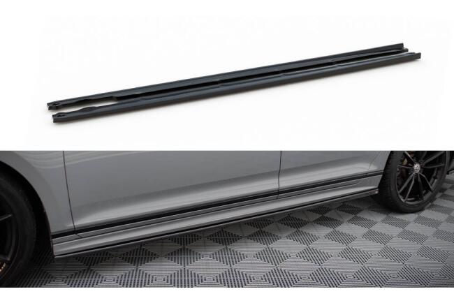 Maxton Design Seitenschweller für Volkswagen Passat R-Line B8 Facelift schwarz Hochglanz