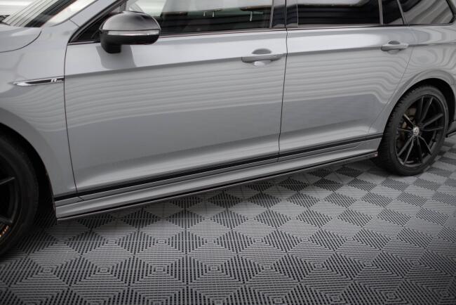 Maxton Design Seitenschweller für Volkswagen Passat R-Line B8 Facelift schwarz Hochglanz
