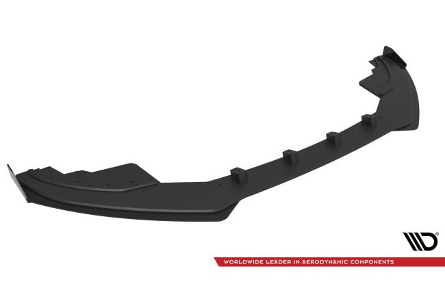 Maxton Design Street Pro Frontlippe für Audi S5 / A5 S-Line 8T schwarz mit Hochglanz Flaps