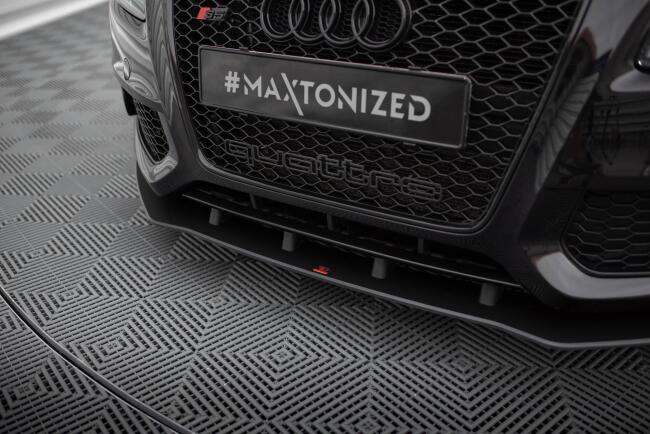 Maxton Design Street Pro Frontlippe für Audi S5 / A5 S-Line 8T schwarz rot
