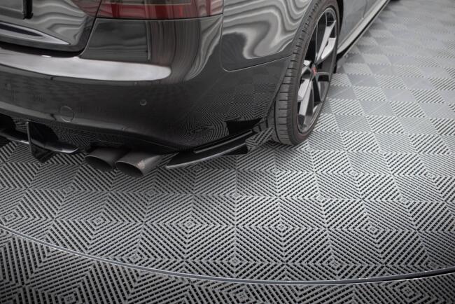 Maxton Design Street Pro Diffusor Flaps für Audi S5 / A5 S-Line Coupe / Cabriolet 8T matt schwarz mit Hochglanz Flaps