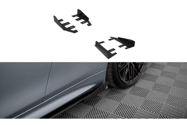 Maxton Design Street Pro Seitenschweller Flaps (Paar) für BMW 4er F32 F33 F36 M-Paket Schwarz