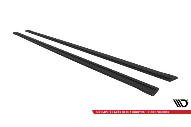 Maxton Design Street Pro Seitenschweller (Paar) V.2 für BMW 4er F32 F33 F36 M-Paket Schwarz matt