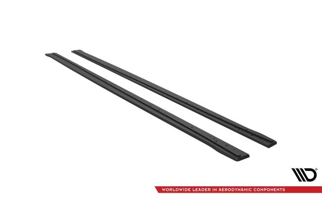 Maxton Design Street Pro Seitenschweller (Paar) V.2 für BMW 4er F32 F33 F36 M-Paket Schwarz matt