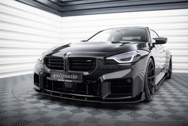 Maxton Design Street Pro Frontlippe V.2 für BMW M2 G87 Schwarz-Rot