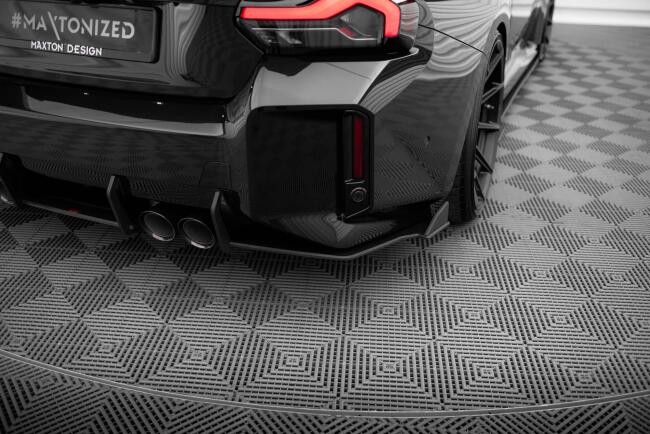 Maxton Design Street Pro Diffusor Flaps V.2 für BMW M2 G87 Schwarz-Rot