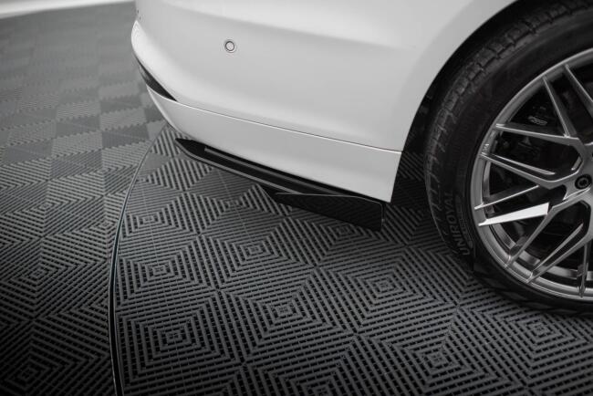 Maxton Design Street Pro Diffusor Flaps für Ford Mondeo Sport Mk5 Facelift / Fusion Sport Mk2 Facelift matt schwarz mit Hochglanz Flaps
