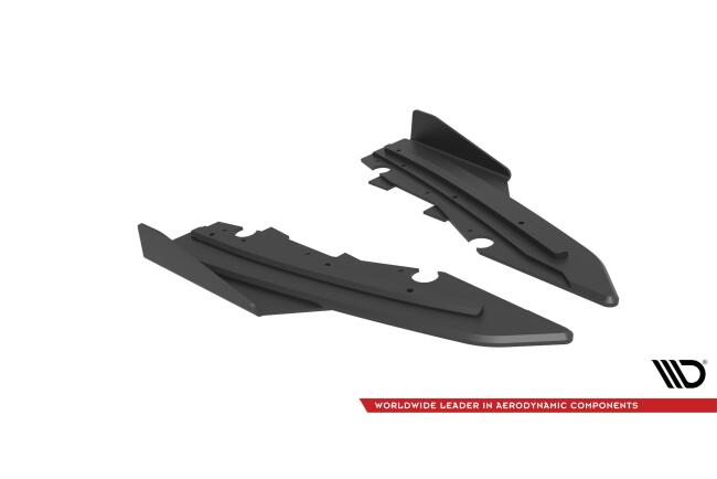 Maxton Design Street Pro Diffusor Flaps für Ford Mondeo Sport Mk5 Facelift / Fusion Sport Mk2 Facelift matt schwarz mit Hochglanz Flaps