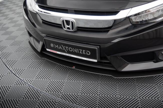 Maxton Design Street Pro Frontlippe für Honda Civic Mk10 Schwarz-Rot