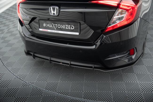 Maxton Design Street Pro Heckdiffusor für Honda Civic Mk10 Schwarz-Rot