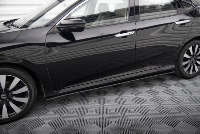 Maxton Design Street Pro Seitenschweller für Honda Civic Mk10 schwarz rot