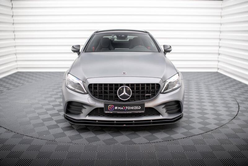 Maxton Design Street Pro Frontlippe für Mercedes-AMG C43 Coupe C205 Facelift Schwarz matt