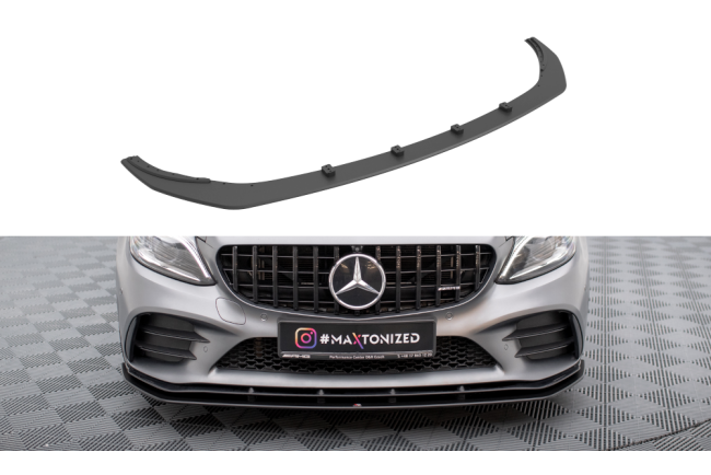 Maxton Design Street Pro Frontlippe für Mercedes-AMG C43 Coupe C205 Facelift Schwarz matt