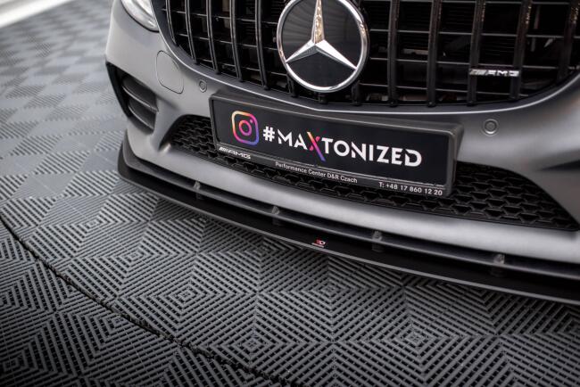 Maxton Design Street Pro Frontlippe für Mercedes-AMG C43 Coupe C205 Facelift Schwarz-Rot