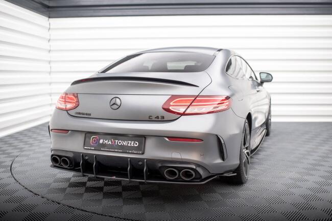 Maxton Design Street Pro Heckdiffusor für Mercedes-AMG C43 Coupe C205 Facelift Schwarz