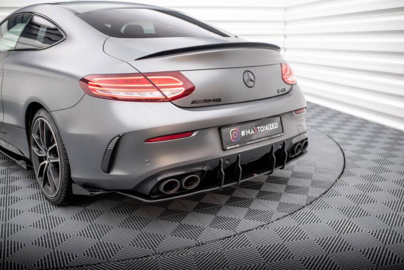 Maxton Design Street Pro Heckdiffusor für Mercedes-AMG C43 Coupe C205 Facelift Schwarz-Rot