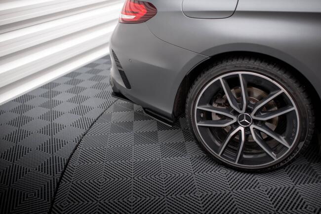 Maxton Design Street Pro Diffusor Flaps für Mercedes-AMG C43 Coupe C205 Facelift Schwarz-Rot