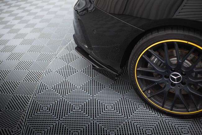 Maxton Design Street Pro Diffusor Flaps für Mercedes-AMG CLA 45 C117 Facelift matt schwarz mit Hochglanz Flaps