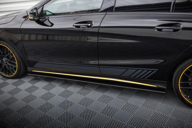 Maxton Design Street Pro Seitenschweller für Mercedes-AMG CLA 45 C117 Facelift Schwarz-Rot