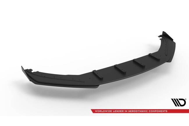 Maxton Design Street Pro Frontlippe V.2 für Volkswagen Scirocco R Mk3 schwarz mit Hochglanz Flaps