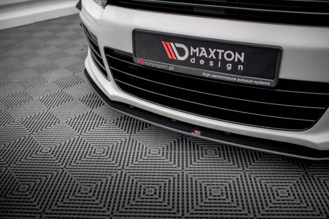 Maxton Design Street Pro Frontlippe V.2 für Volkswagen Scirocco R Mk3 Schwarz-Rot