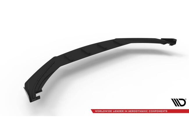 Maxton Design Street Pro Frontlippe V.2 für Volkswagen Scirocco R Mk3 schwarz rot mit Hochglanz Flaps