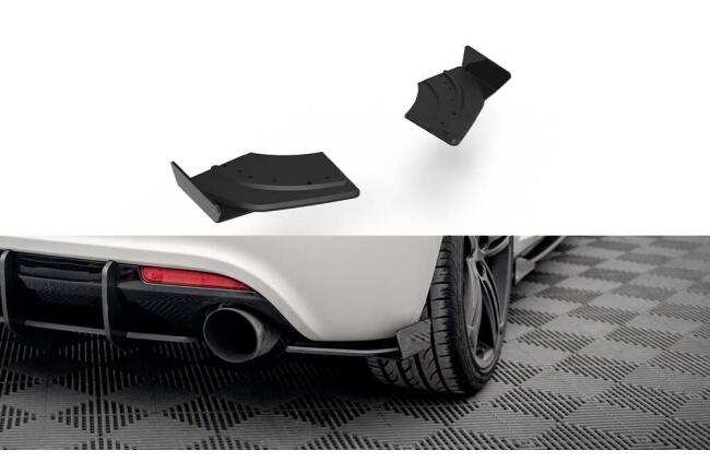 Maxton Design Street Pro Diffusor Flaps für Volkswagen Scirocco R Mk3 matt schwarz mit Hochglanz Flaps