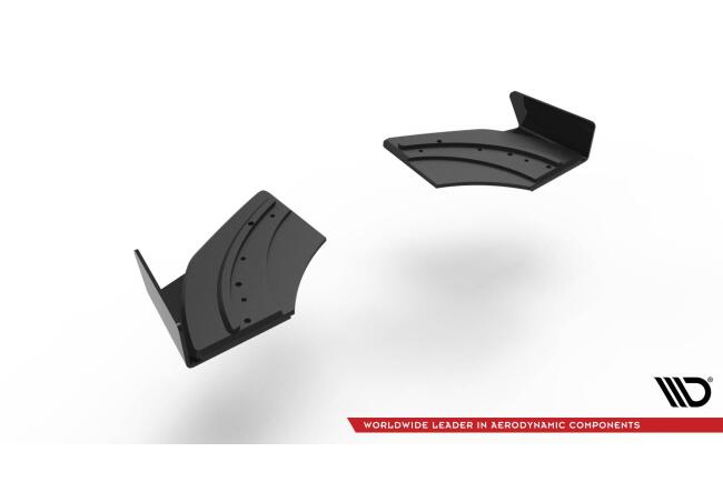 Maxton Design Street Pro Diffusor Flaps für Volkswagen Scirocco R Mk3 matt schwarz mit Hochglanz Flaps