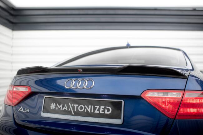 Maxton Design 3D Spoiler Lippe für Audi A5 / A5 S-Line / S5 Coupe 8T schwarz Hochglanz