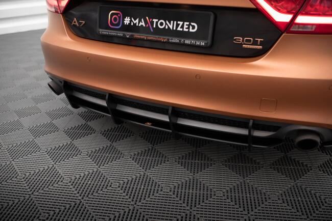 Maxton Design Street Pro Heckdiffusor für Audi A7 C7 Rot