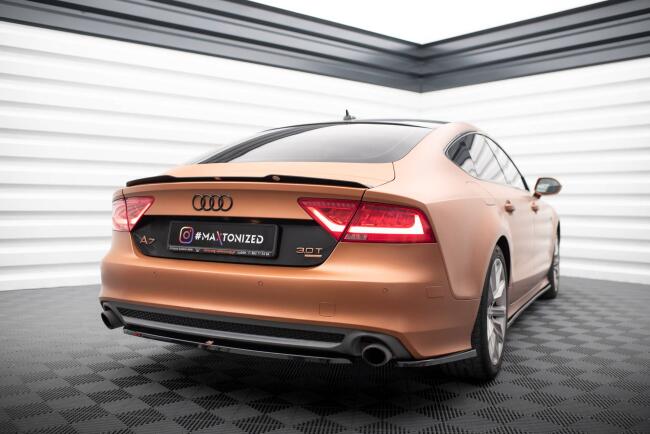 Maxton Design Diffusor Flaps für Audi A7 C7 Hochglanz schwarz