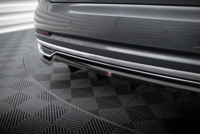 Maxton Design mittlerer Heckdiffusor DTM Look für Audi A8 D5 Hochglanz schwarz