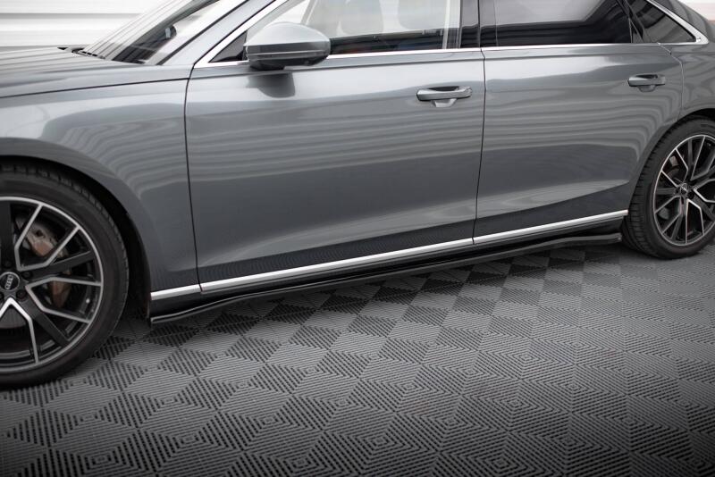 Maxton Design Seitenschweller für Audi A8 D5 Hochglanz schwarz