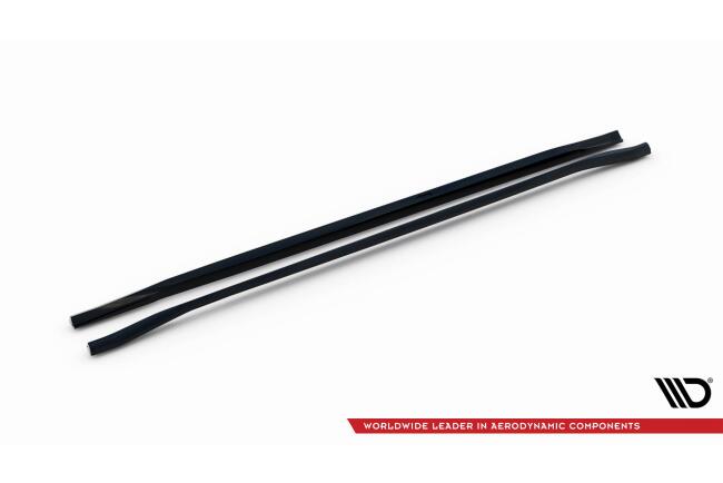 Maxton Design Seitenschweller für Audi A8 D5 schwarz Hochglanz