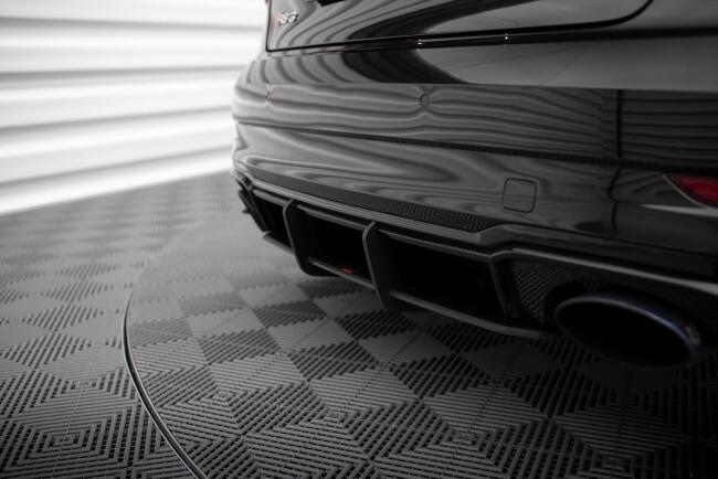 Maxton Design Street Pro Heckdiffusor für Audi RS3 Limousine 8V Facelift Schwarz