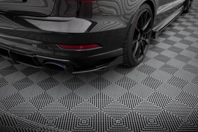 Maxton Design Street Pro Diffusor Flaps für Audi RS3 Limousine 8V Facelift schwarz mit Hochglanz Flaps